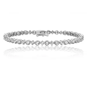 Silver & Co Round Cubic Zirconia Line Bracelet SBG0014