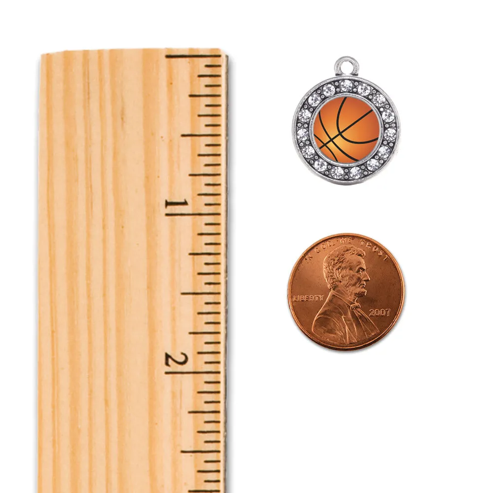 Silver Basketball Circle Memory Charm