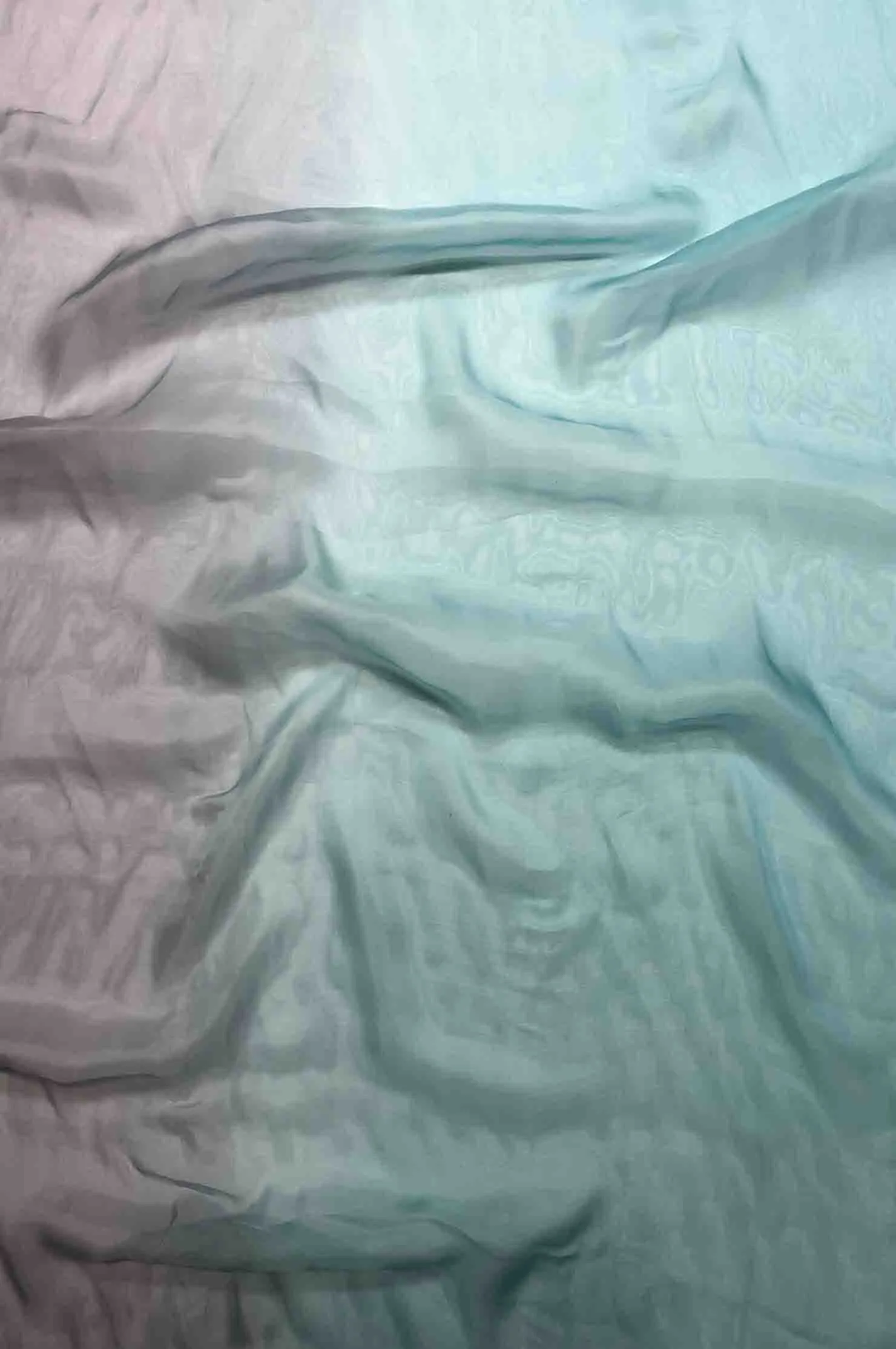 Silver Blue/Pool Blue Ombre Silk Chiffon 2D-1018/7 Fabric