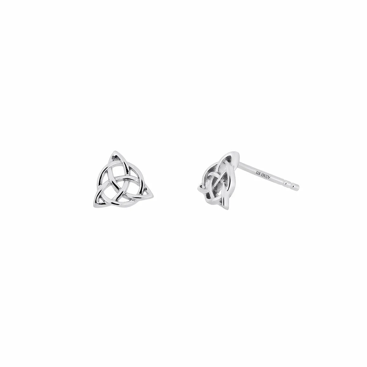 Silver Celtic Trinity Knot Studs