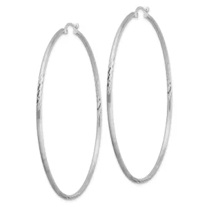 Silver D.C Round Hoop Hinged Earrings