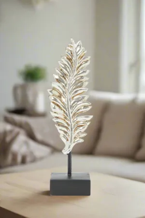 Silver Decorative Table Top Leaf