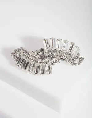 Silver Diamante Hair Clip