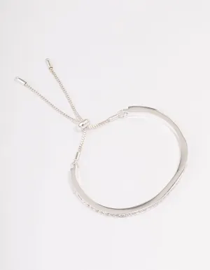 Silver Diamante Toggle Bracelet