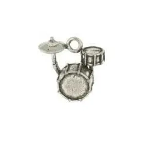 Silver Drum Set Charm