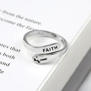 SILVER FAITH RING -  PERSONALIZE