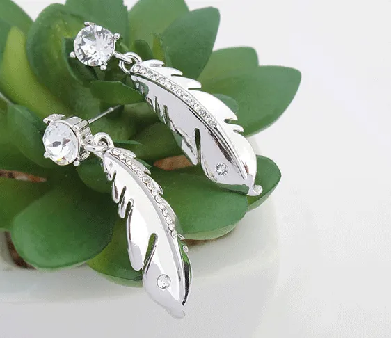 Silver Feather Earrings