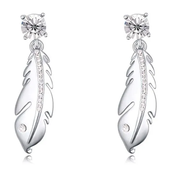 Silver Feather Earrings