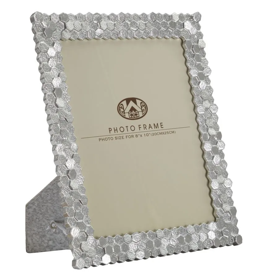 Silver Geometric Shiny Photo Frame