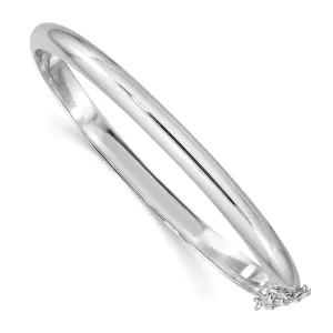 Silver Hollow Chain Hinge Bangle Bracelet