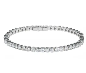 Silver ice fire bracelet with cz's