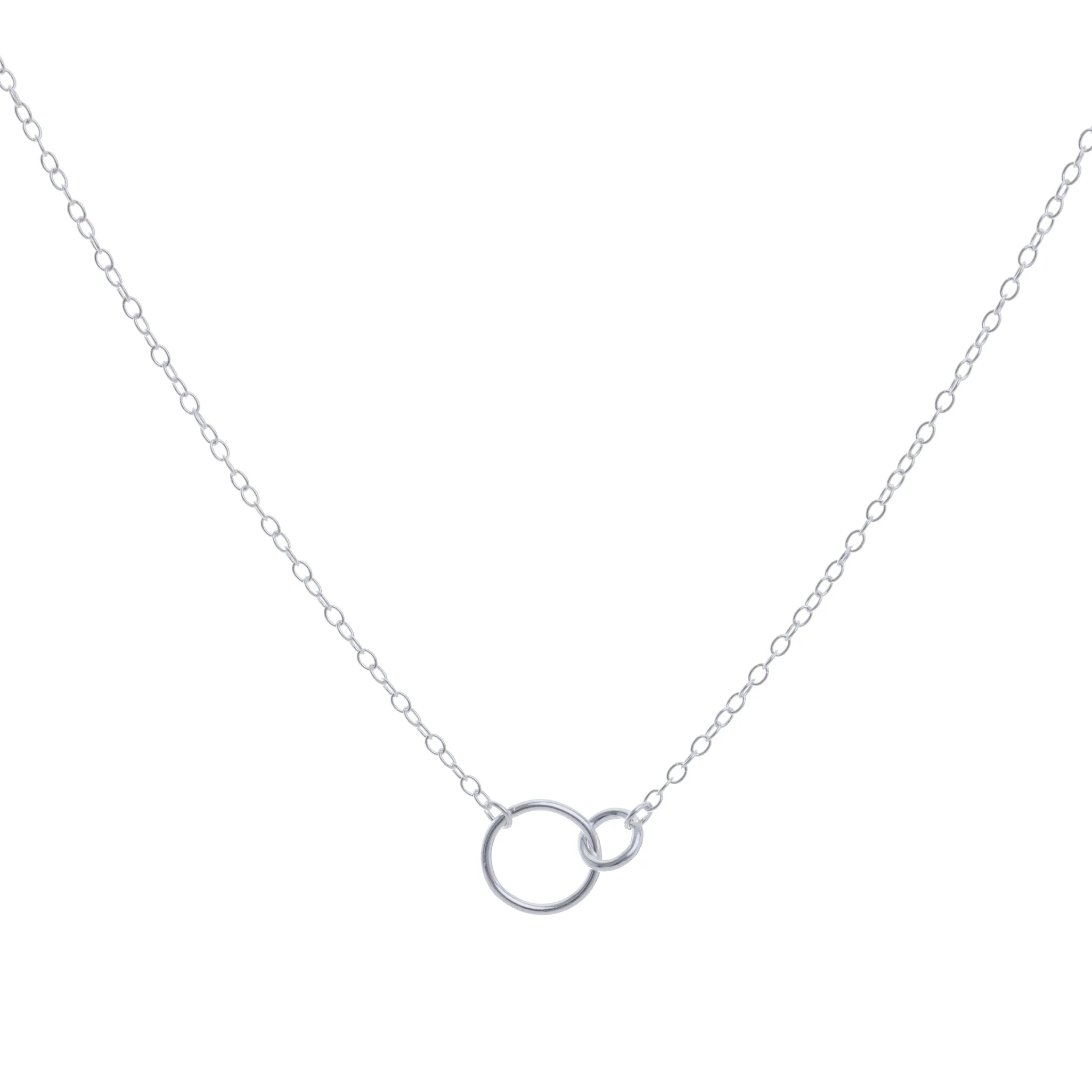 Silver Infinity Circles Necklace