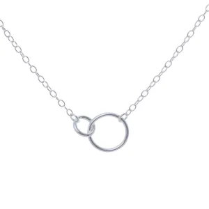 Silver Infinity Circles Necklace