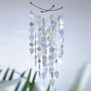 Silver Lining Leaf Capiz Wind Chime