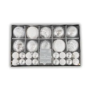 Silver Luxury Tree Decorations 50 Pack