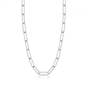 Silver Paperclip Chunky Chain Necklace N046-03H