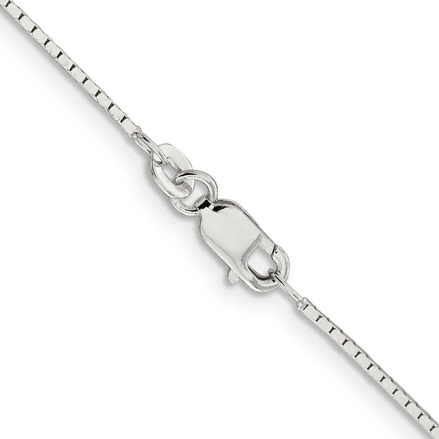 Silver Polished 1.00-mm Mirror Box Chain