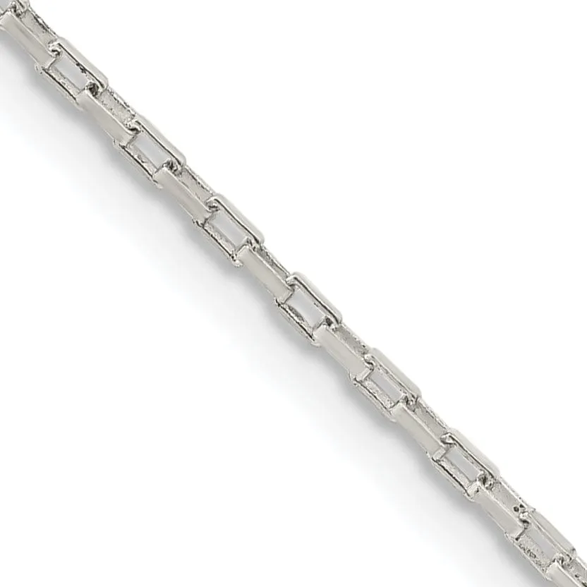 Silver Polished 1.30-mm Elongated Box Chain