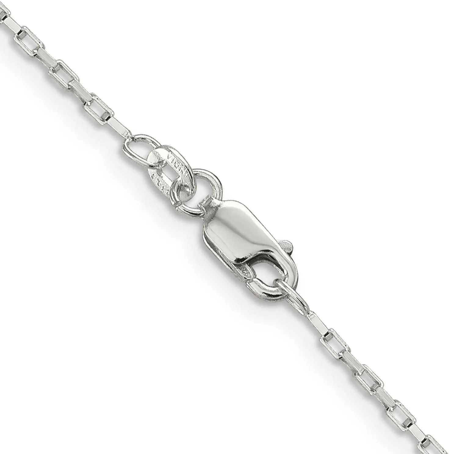 Silver Polished 1.30-mm Elongated Box Chain