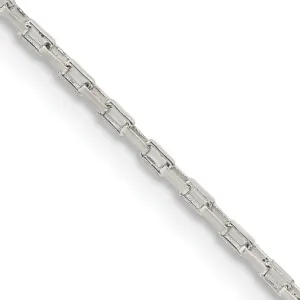 Silver Polished 1.30-mm Elongated Box Chain