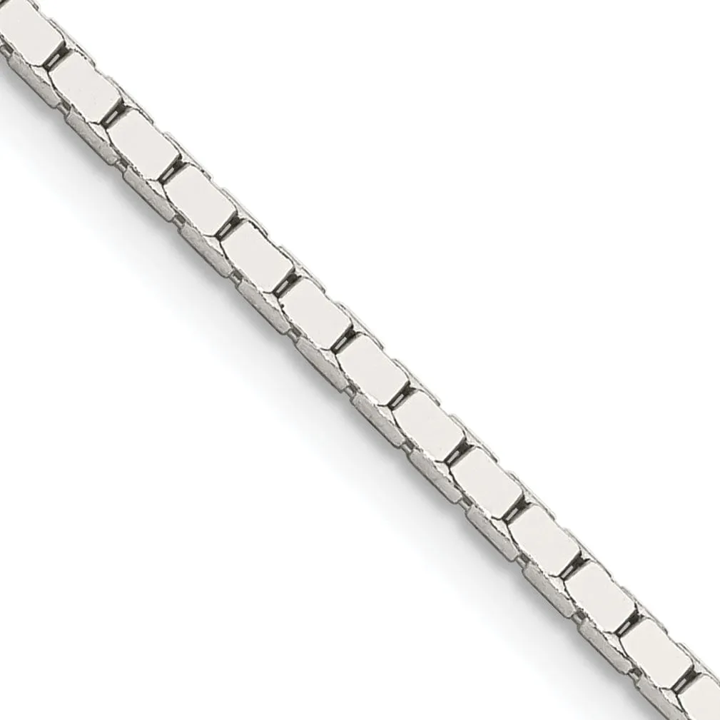 Silver Polished 1.50-mm Mirror Box Chain