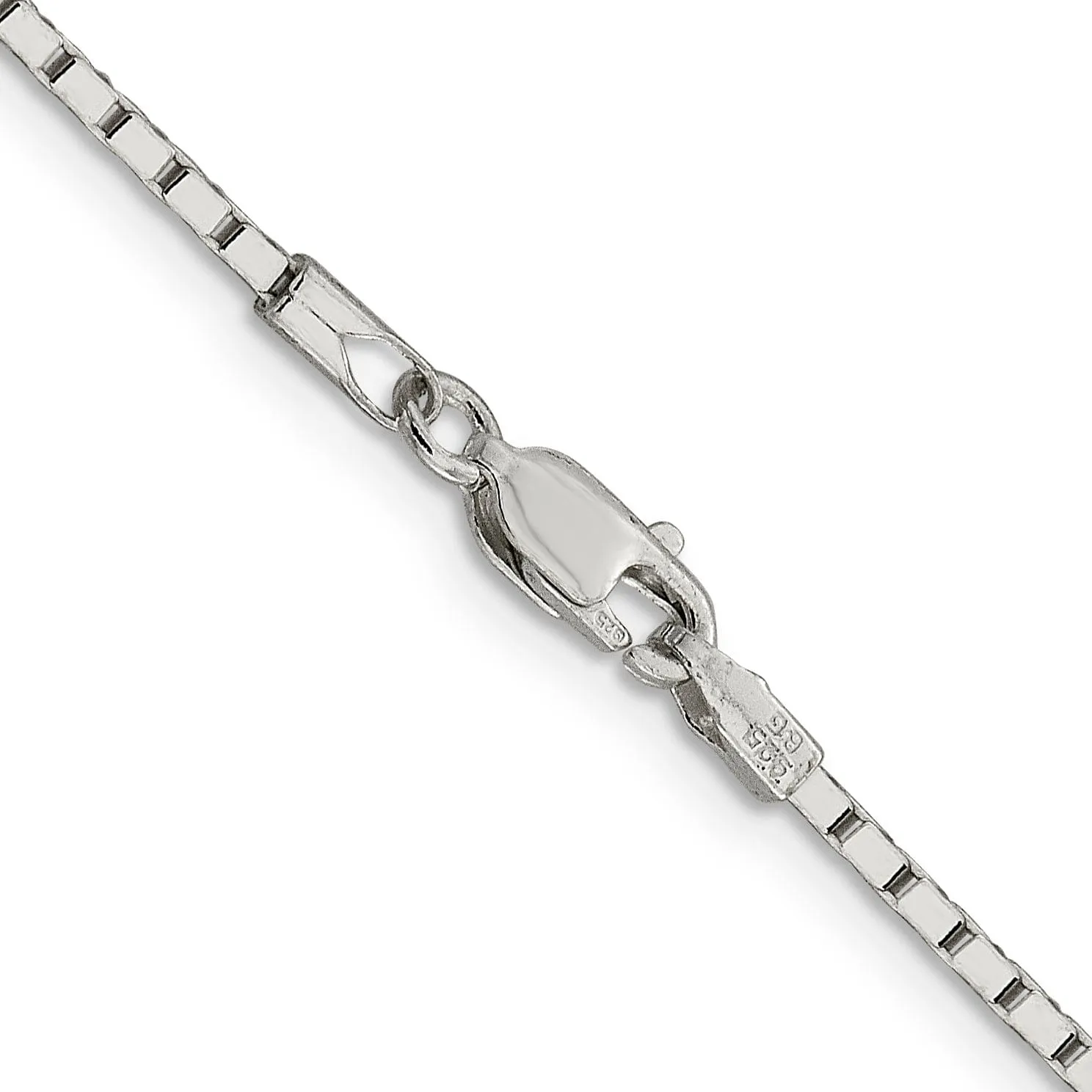 Silver Polished 1.50-mm Mirror Box Chain