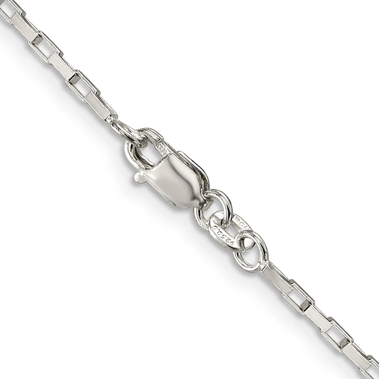 Silver Polished 1.65-mm Elongated Box Chain