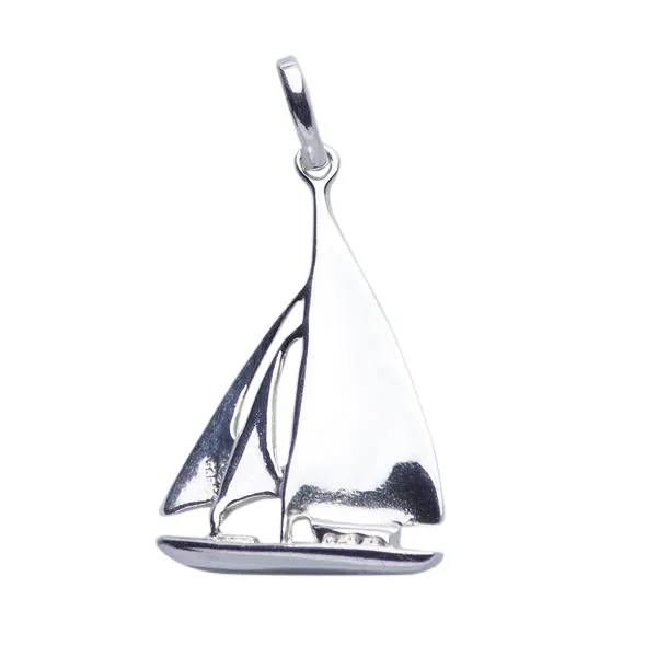 Silver Sailboat Pendant