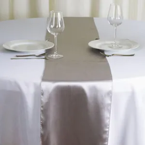 Silver Satin Table Runner | 12" x 108"