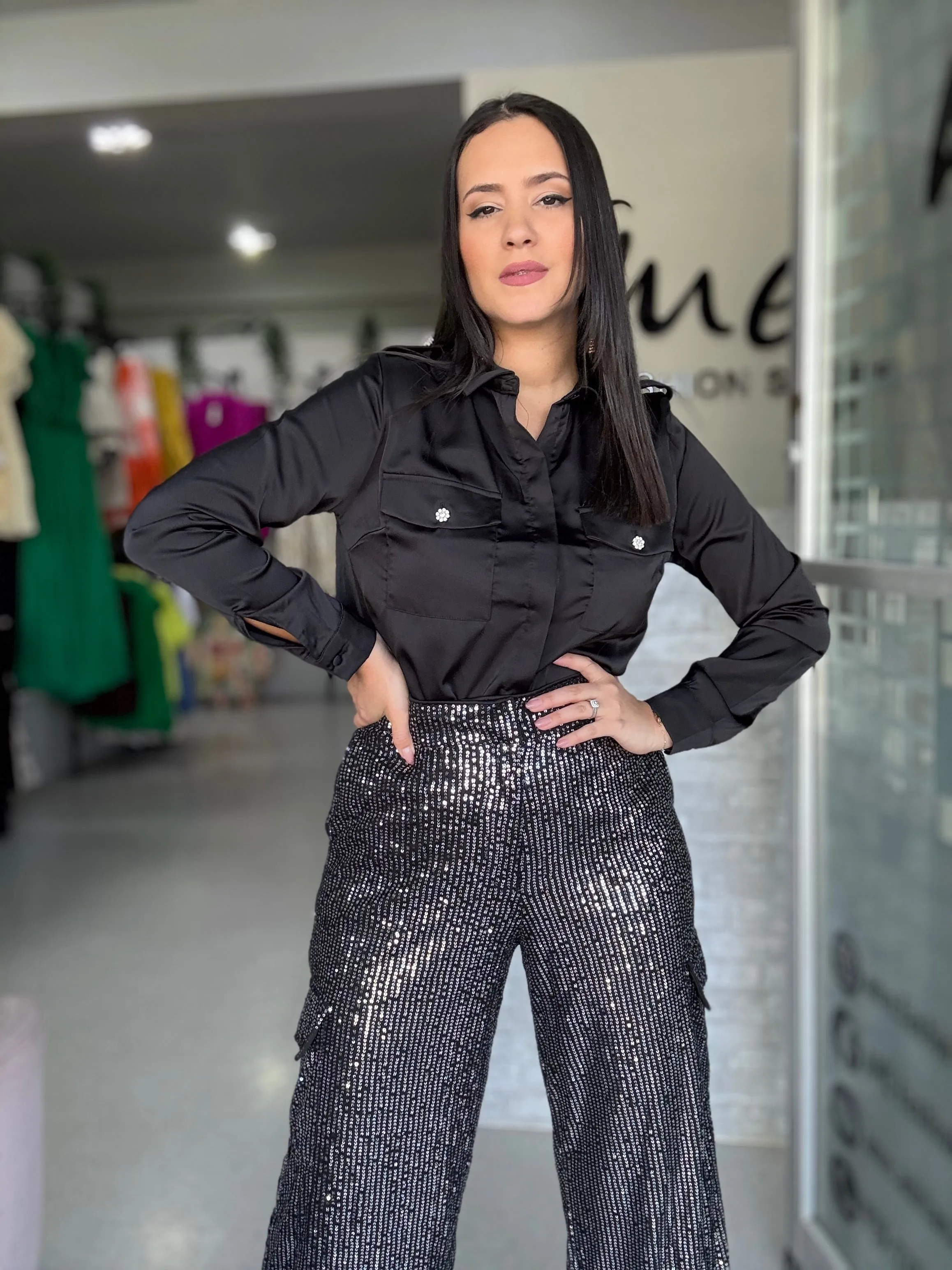 Silver Sequins Pant