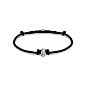 Silver Skull Chord Bracelet