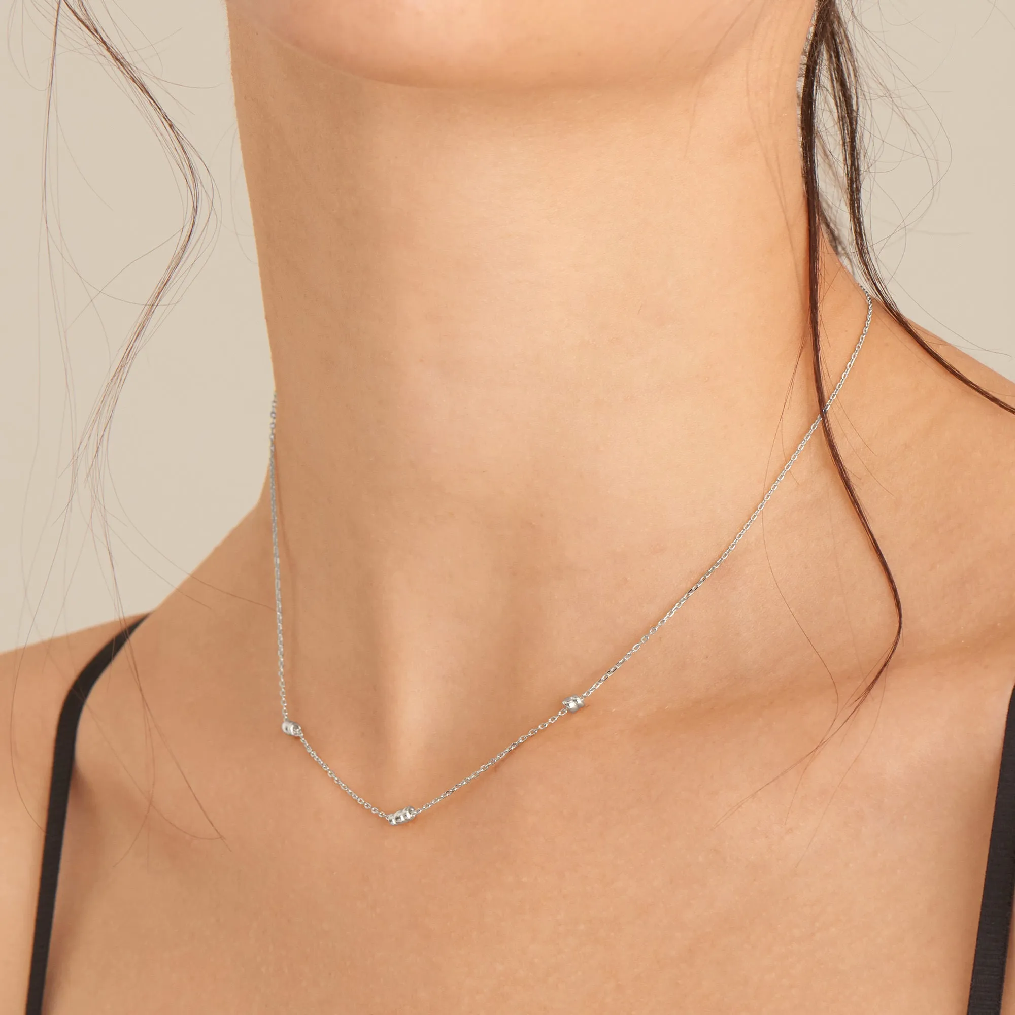 Silver Smooth Twist Chain Necklace