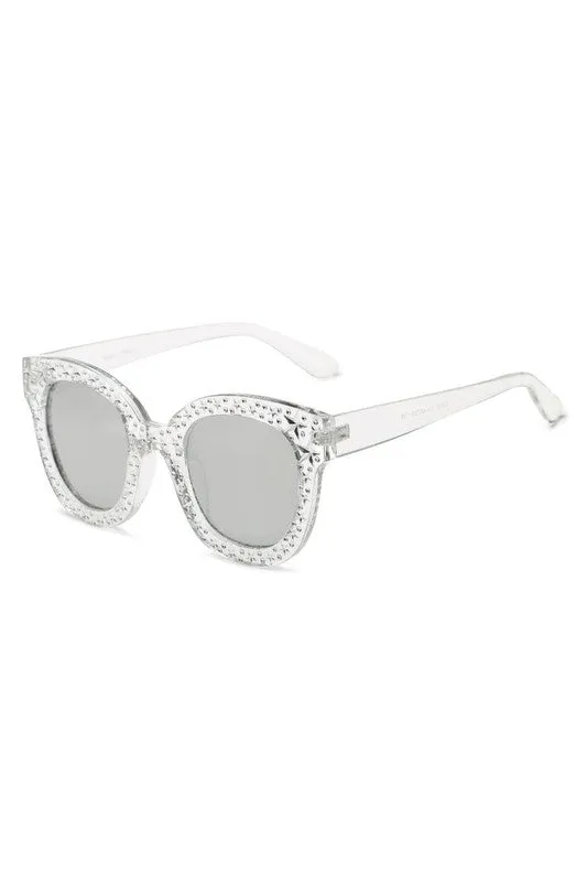 Silver Star Embellished Sunglasses