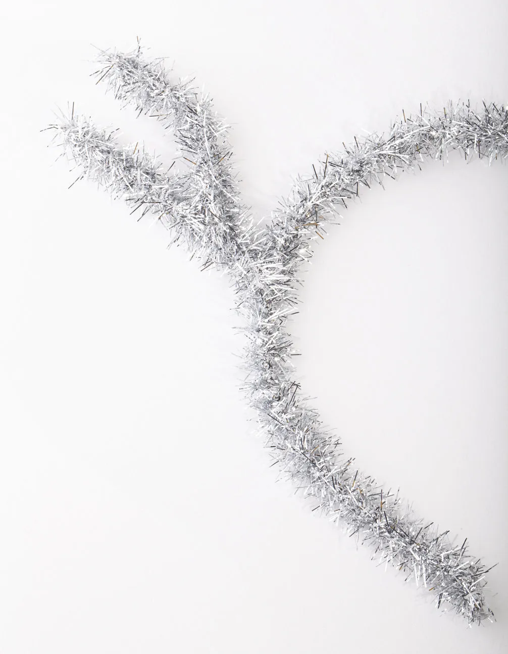 Silver Tinsel Reindeer Headband