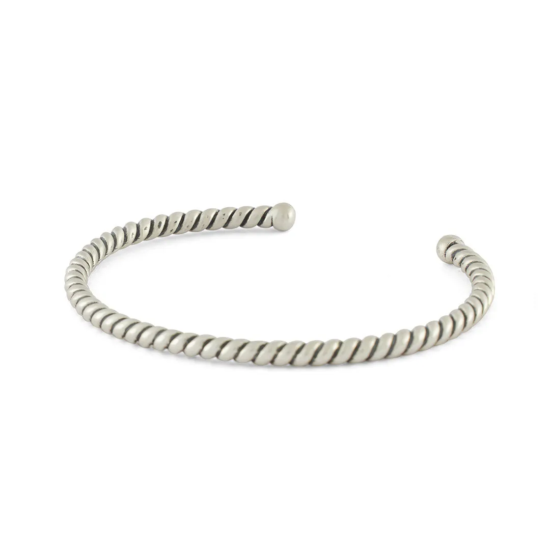 Silver Twist Bangle