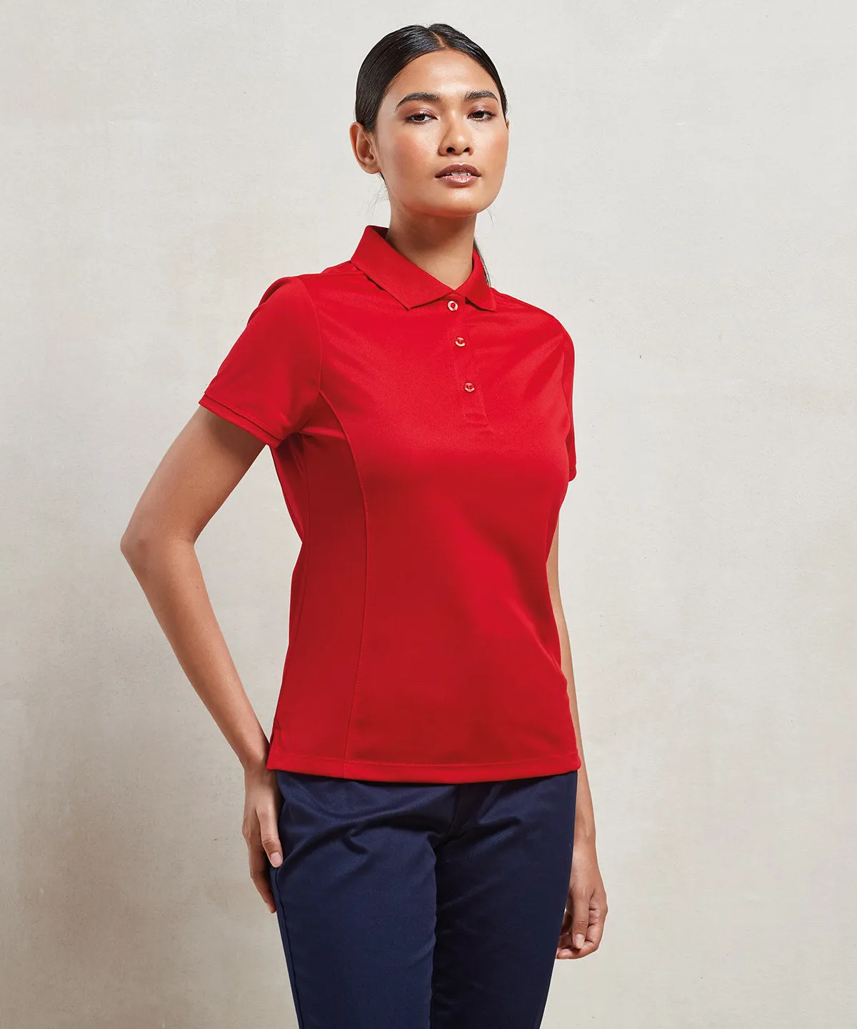 Silver - Women's Coolchecker® piqué polo