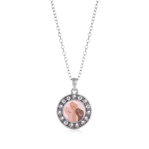 Silver Womens March - Unite! Circle Charm Classic Necklace