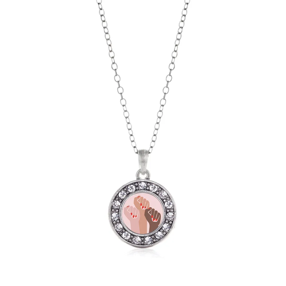 Silver Womens March - Unite! Circle Charm Classic Necklace