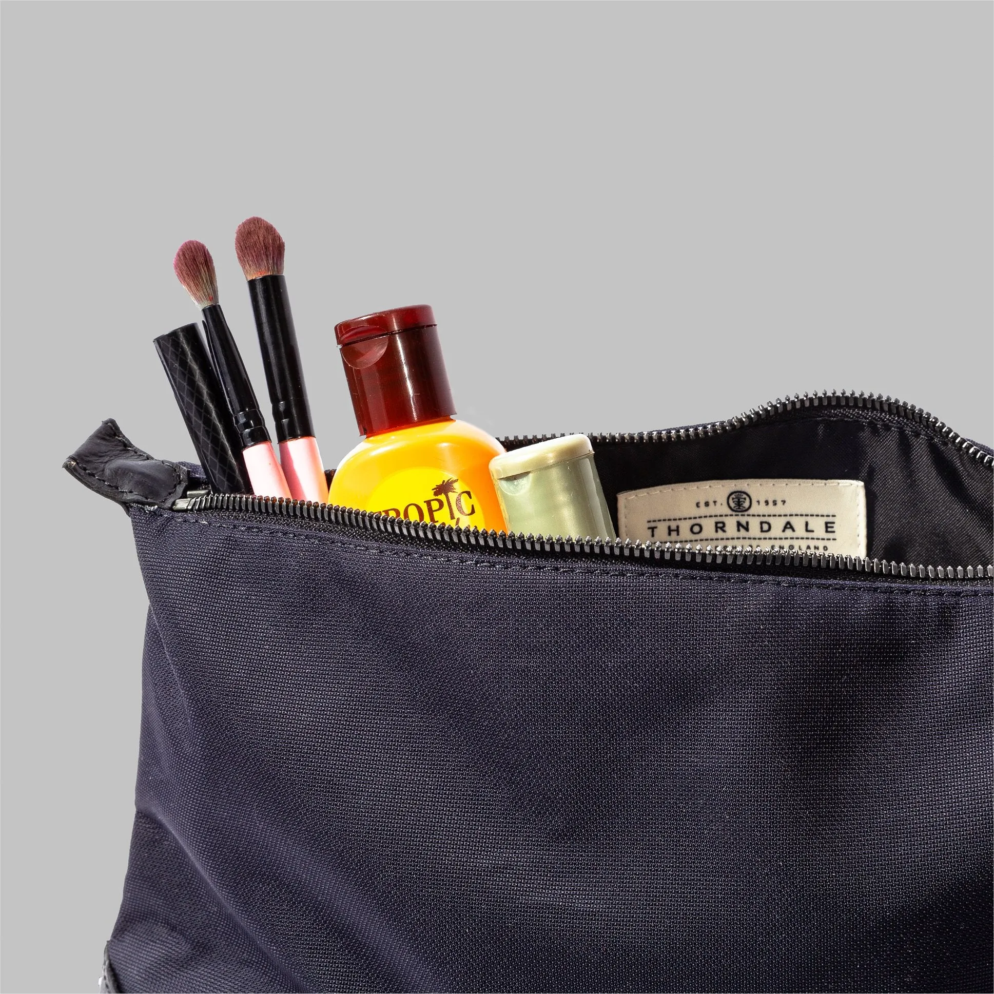 Silverdale Brown Waxed Cotton Wash Bag