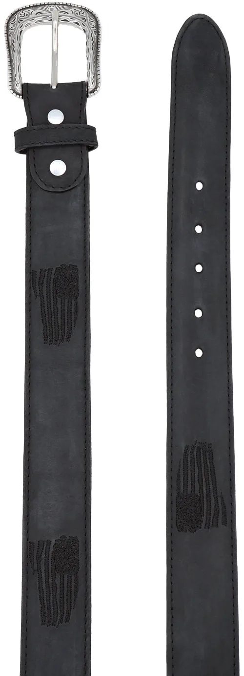 Silverton Patriot All Leather Western Belt (Black)