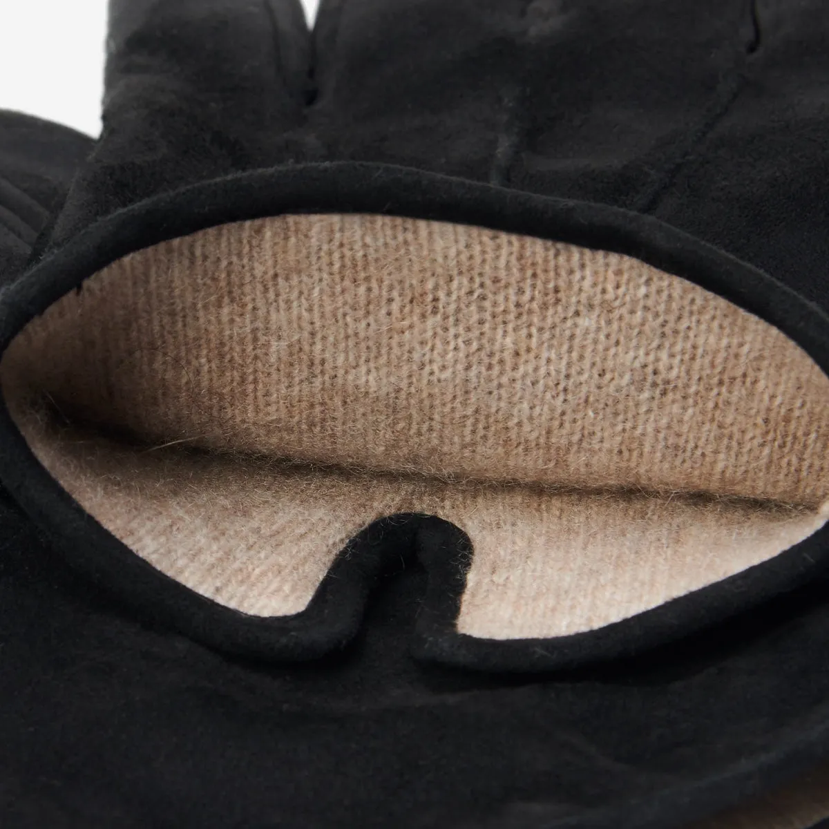 Silvia (black) - suede leather gloves with luxurious cashmere lining