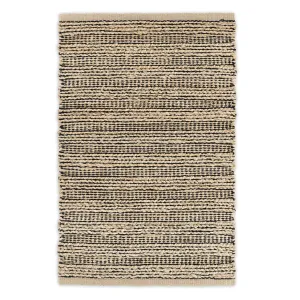 Simba Black Woven Jute Rug