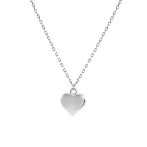 Simple Engravable Plain Heart Necklace