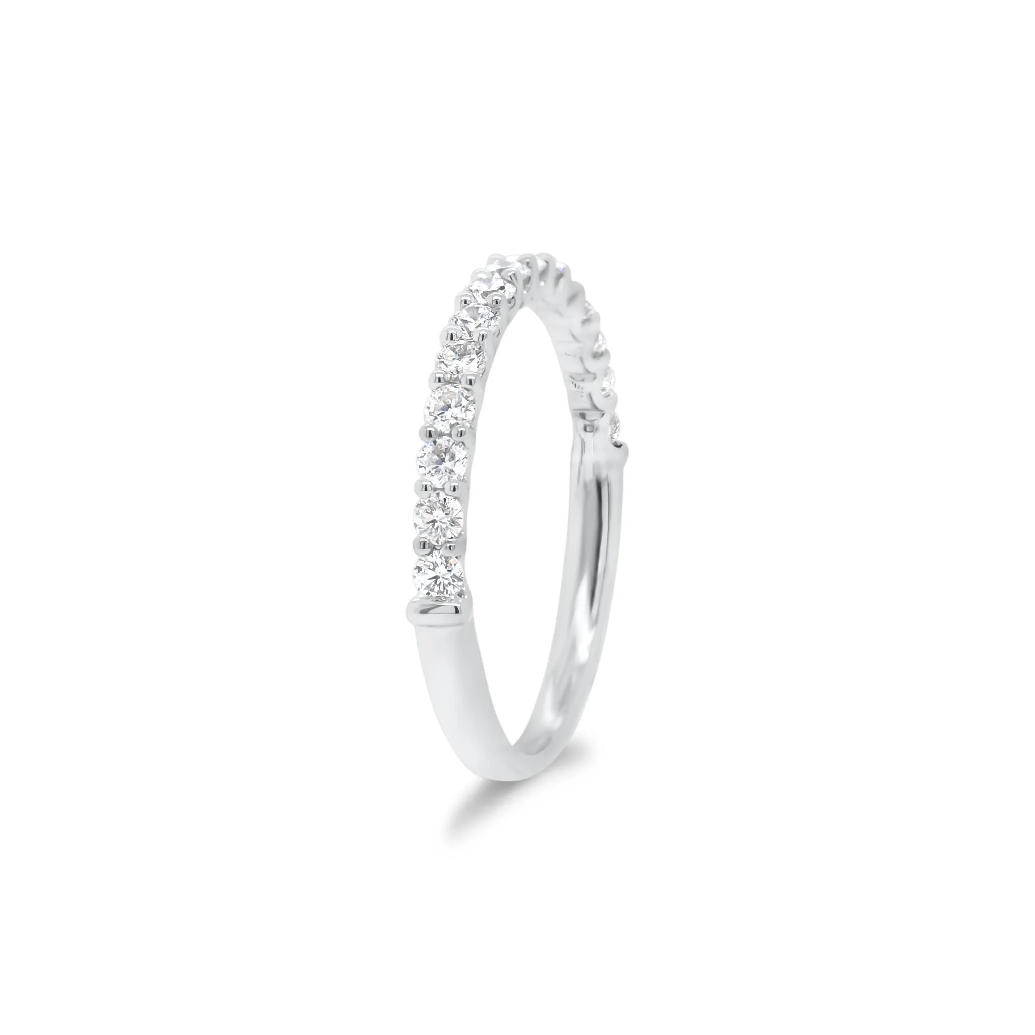 Simple Half-way Diamond Wedding Band