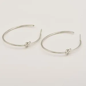 Simple Knot Hoop Earrings