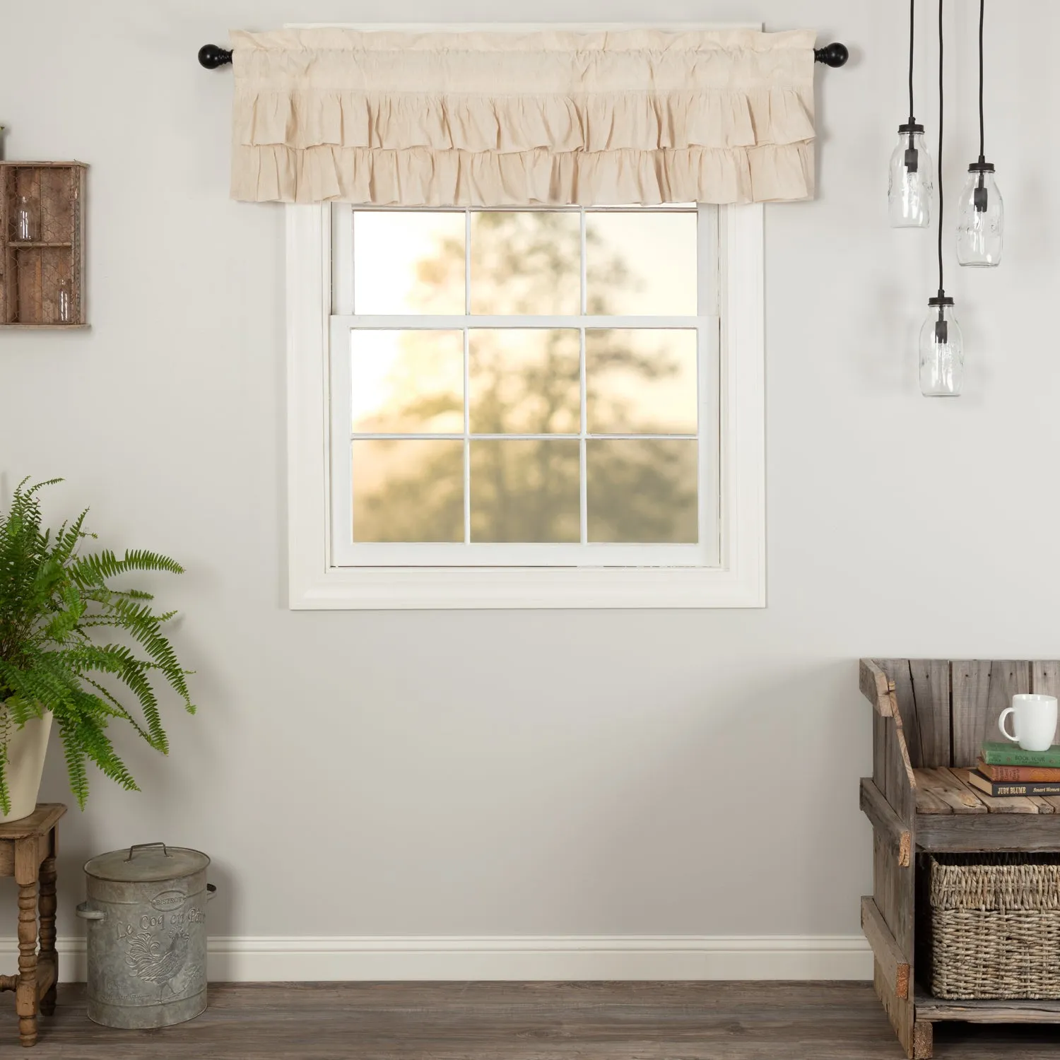 Simple Life Flax Ruffled Valance