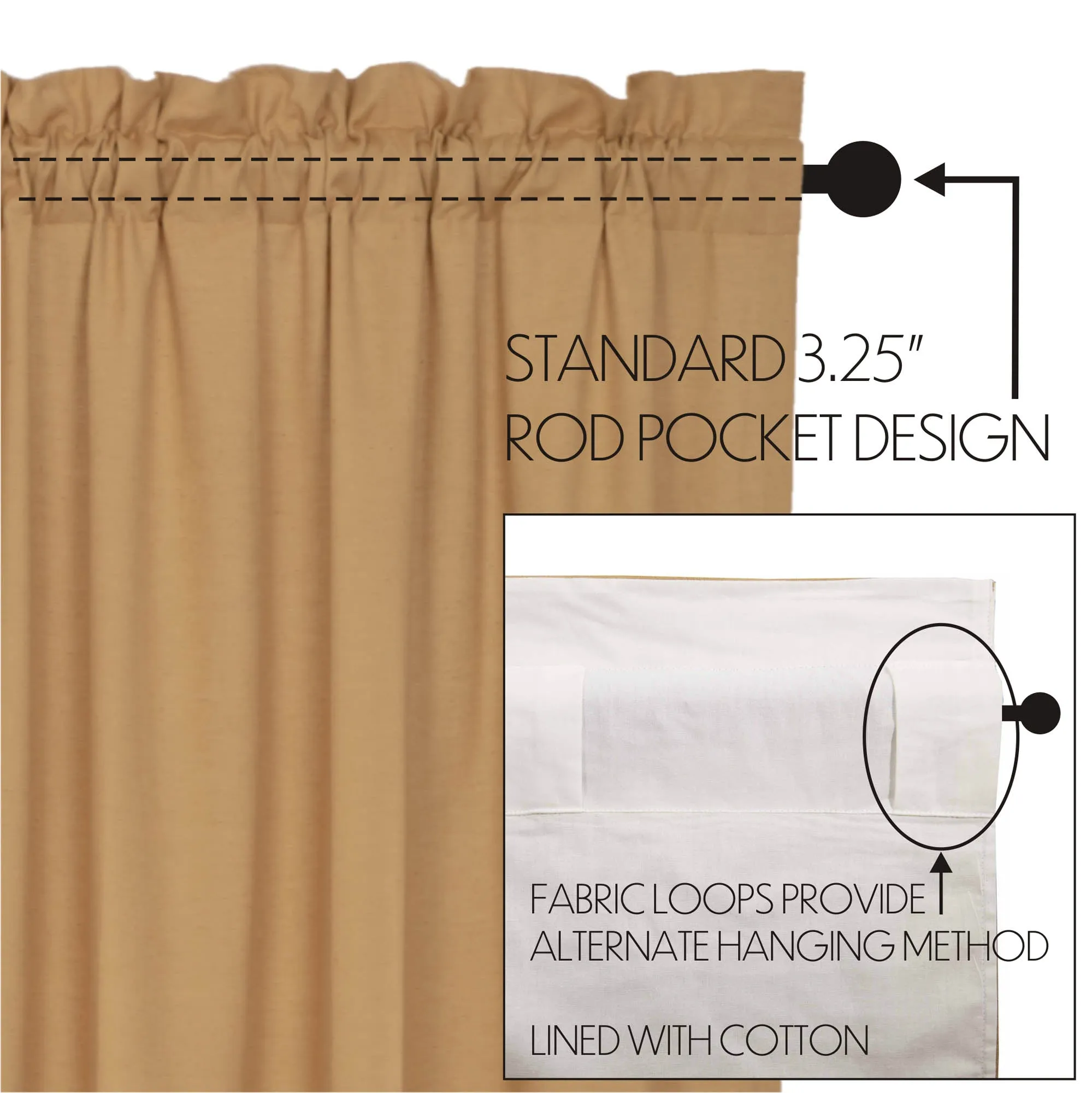 Simple Life Flax Ruffled Valance