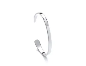 Simple Silver Cuff Bangle