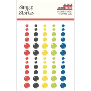 Simple Stories Say Cheese Magic Enamel Dots Embellishments Glossy