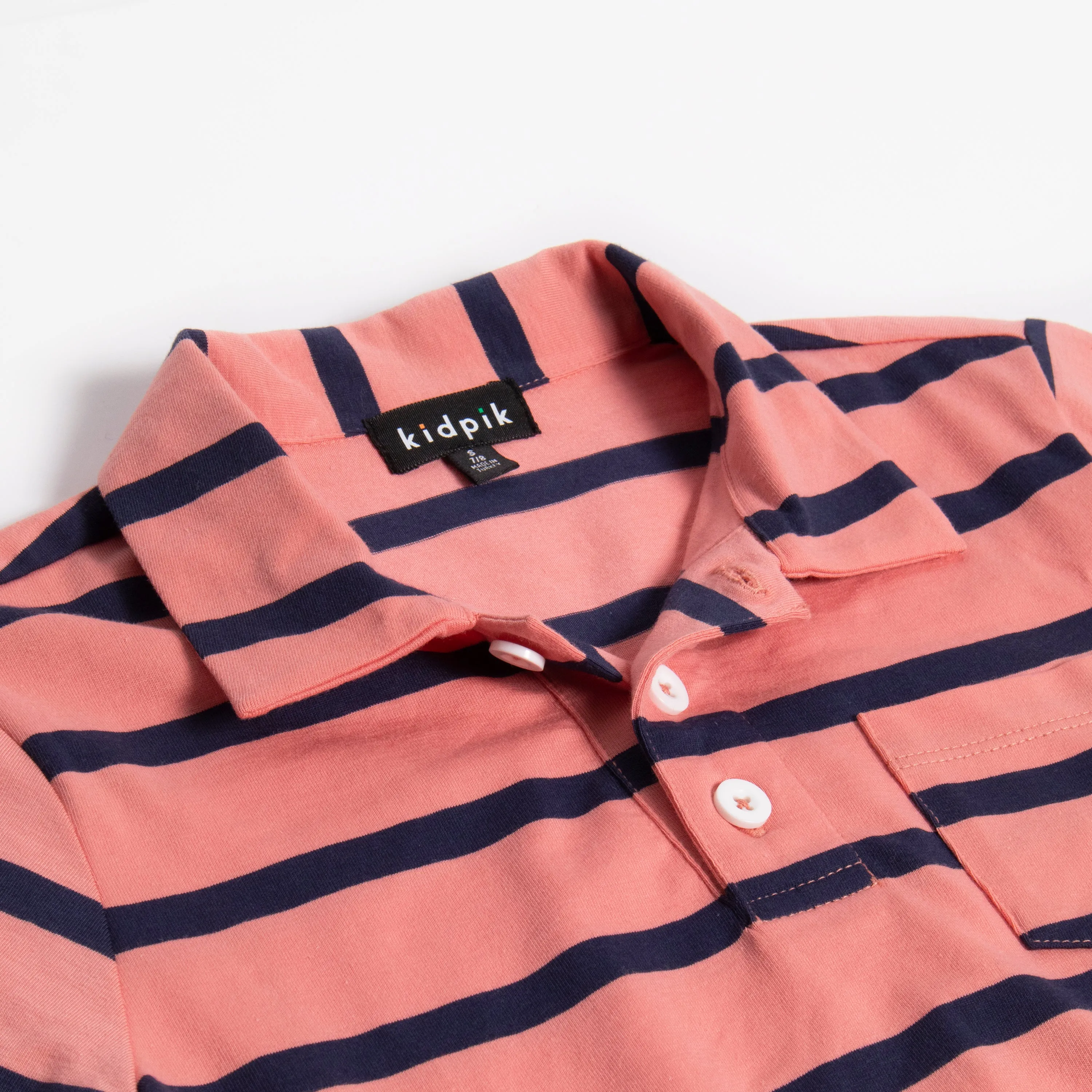 Simple Stripe Jersey Polo